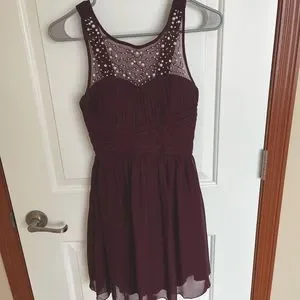 Macy's Dresses Wine Red Homecomingwinter Formal Dress Size